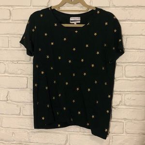 Fabienne Chapot Green & Gold Star T-shirt Small